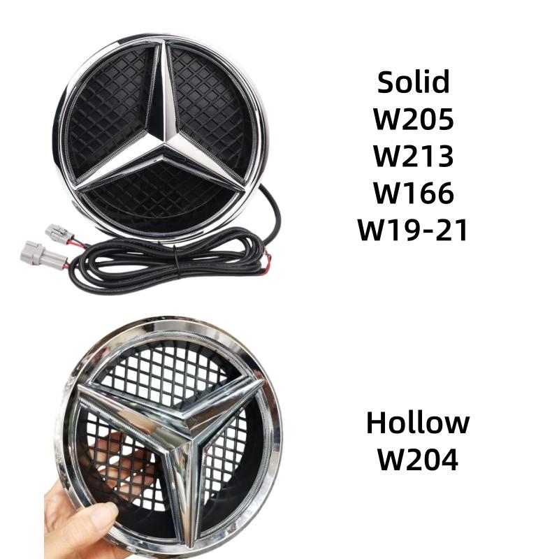 Car Front Grill Logo Light Mirror Face LED Badge Emblem Luminous Decorative Light For Mercedes Benz W205 W218 W204 W176 W212