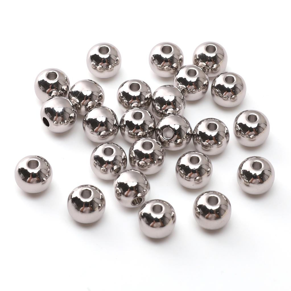 50-100Pcs Copper Ball Beads, Lathe Turned Spacers for DIY Necklace Bracelet Jewelry