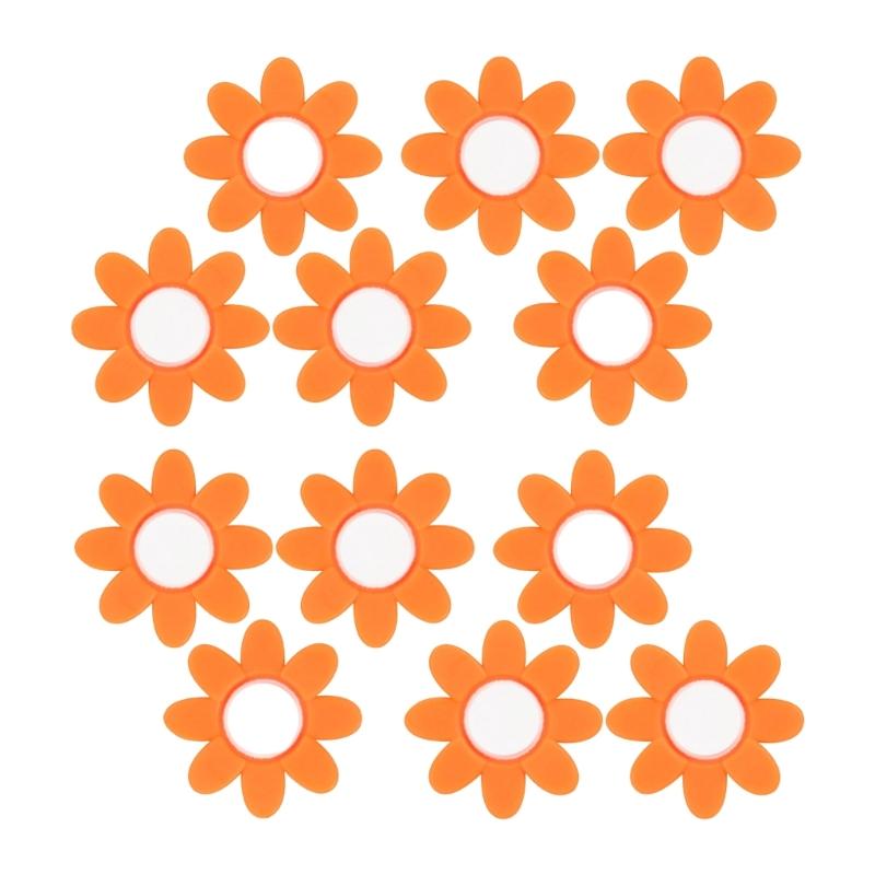 12Pcs Flower Shape Tennis Racket Shock Absorbers Silicone Vibration Dampeners Racket String Shock Absorbers Enduring