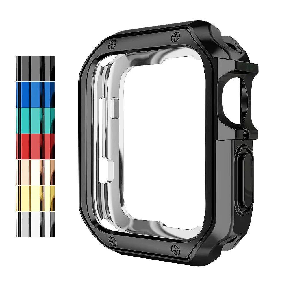 TPU Hülle Bumper Schutzhülle kompatibel für Apple Watch ultra 3 2 49MM 45mm/41mm 44mm/40mm 42mm/38mm iWatch Series11 10 9 8 6 5 4 3