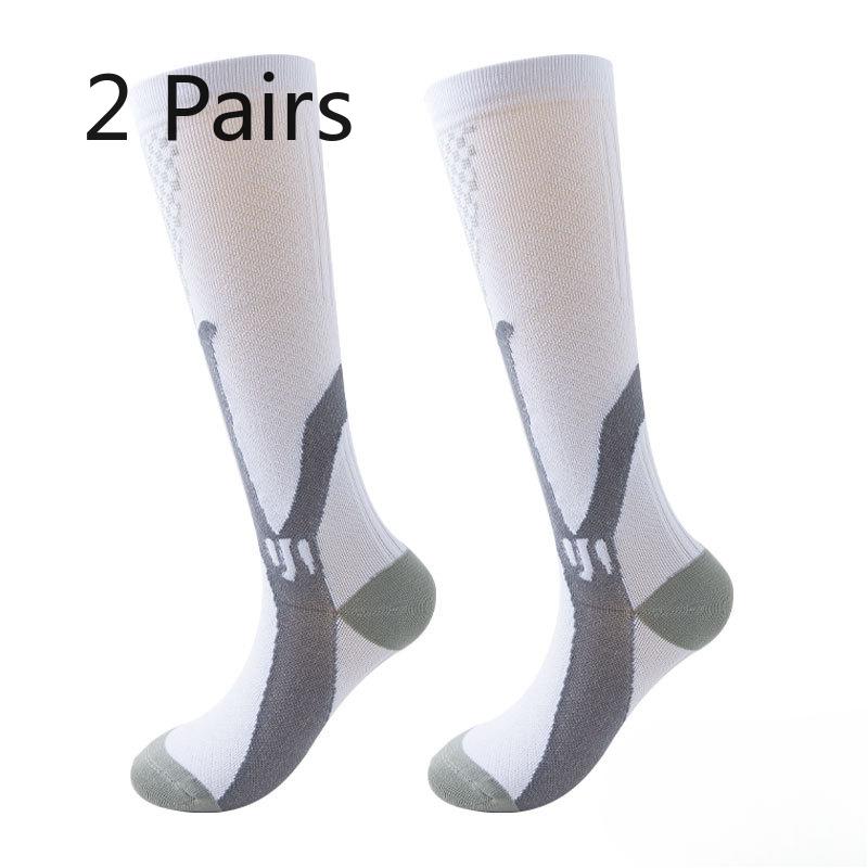 

2 пары новых женских компрессионных гольфов для йоги, пилатеса, велоспорта, футбола и других видов спорта 2 pairs