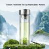 Temake Antibacterial Double-layer Glass Pure Titanium Water Cup