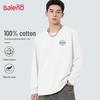 Baleno Men's Pure Cotton BNL Distressed Logo Long-Sleeve T-Shirt