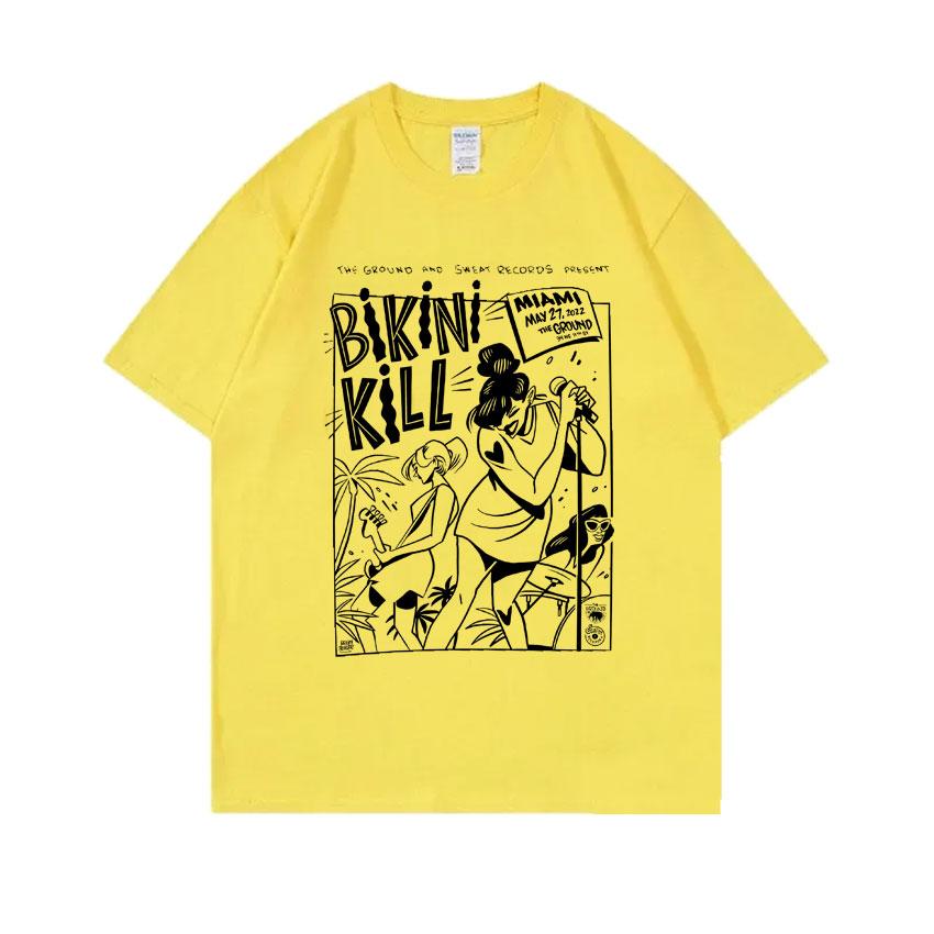 Riot Grrrl Kathleen Hanna Tričko Punkrocková kapela Bikini Kill Miami The Ground Potisk Trička Pánská Dámská Ležérní Oversized Tričko