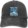 Adjustable Cotton Baseball Cap With Embroidered Swim Like A Girl Quote Unisex Low Profile Dad Hat