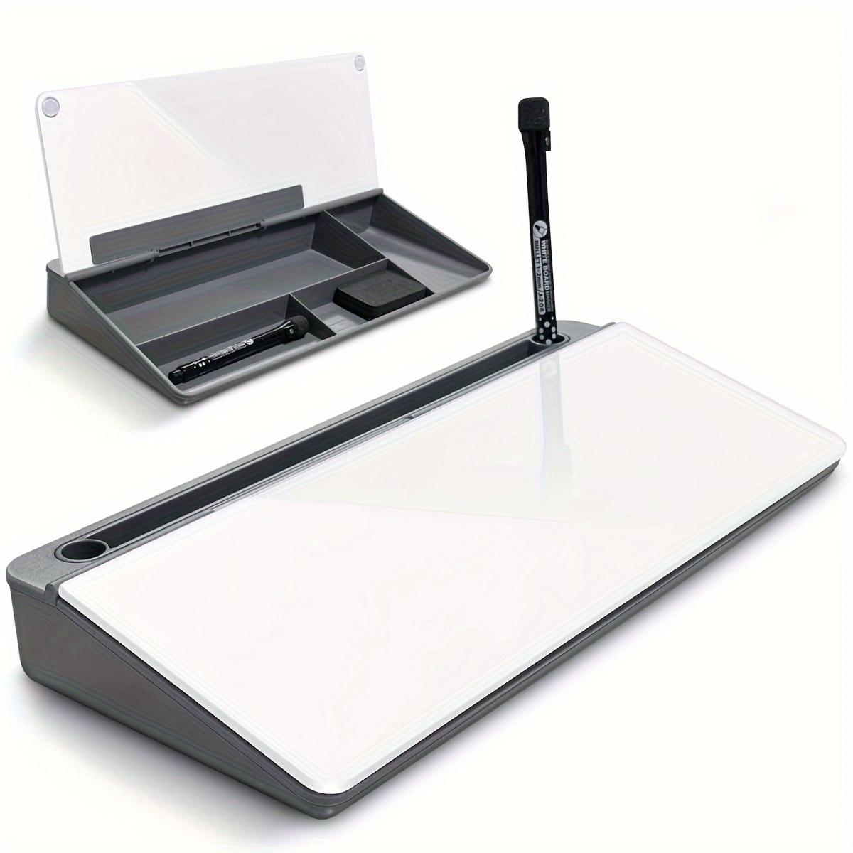 Sleek Compact Glass Desk Whiteboard with