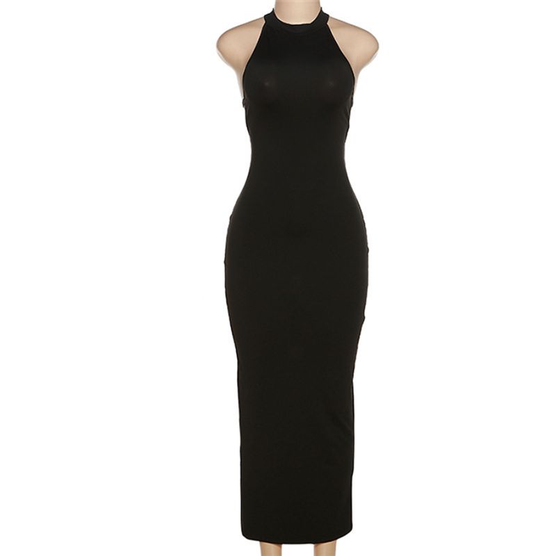 

Sexy Silm Backless Tube Top Maxi Dress Sexy Bodycon Backless Maxi Dress Black L