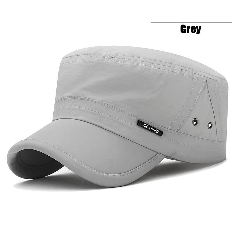 New Summer Mens Hat Quick-Drying Flat Hats Spring and Summer Sun Protection Hat Light Breathable Duckbill Cap