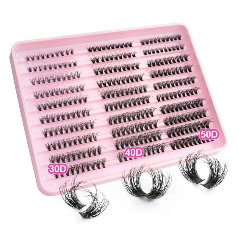 Lashie - Set: Curl Multipack False Eyelashes Cluster (Various Designs)