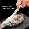 Stainless Steel Fish Scale Scraper With Hook,Seafood Fish Scales Remover,Multi-functional Cleaning Scraper Kitchen Gadget