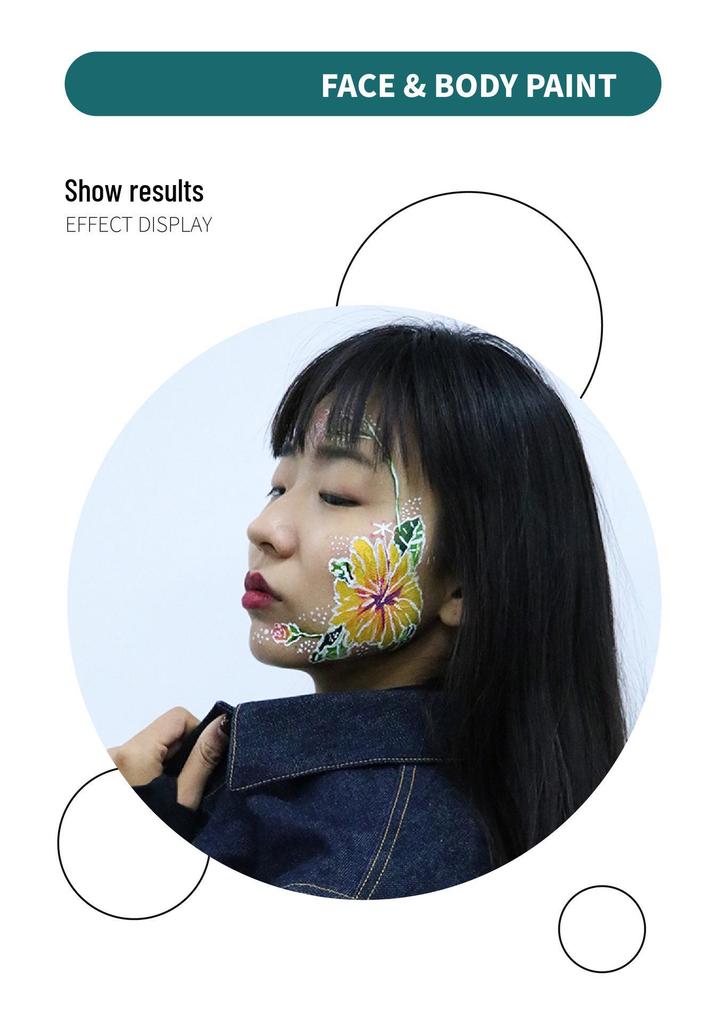 Habo Ke 12-Color Washable Children's Face and Body Paint Palette