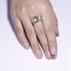 Gb 3 .47ct Natural Green Prasiolite Amethyst Ring 925 Sterling Sliver Wedding Engagement Rings For Women Fine Jewelry