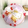1pc Hello Kitty Kimono Floral Umbrella with Plastic Handle,Suitable for All Seasons Home Travel Outdoor UmbrellaSanlio597