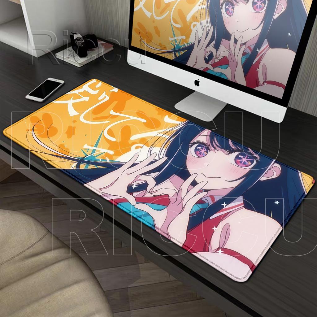 Gaming-Zubehör Mauspads Oshi No Ko Hoshino Ai Computertastatur Teppich Kawaii Mädchen Verriegelungskante Gummi Ästhetik Schreibtischunterlagen