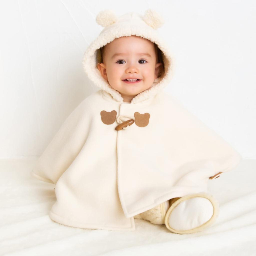 HOUSE Hot Cloak Set Baby Baby Ivory Free [MIKI Biscuits] [BOX Included] Boys, Girls, Babies, Children's Clothing, Shower, Gift, (70-90cm) 74-9988-498