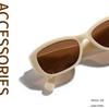 Glasses Retro Large Frame Purple Sunglasses Men'S Square Sunglasses Women'S