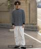SIDE23-183 Striped Long-sleeved T-shirt