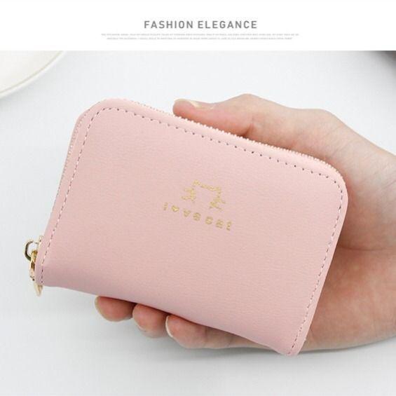 Women's Zipper Card Holder - Multi-Card Slot, Large Capacity, Mini Coin Purse
