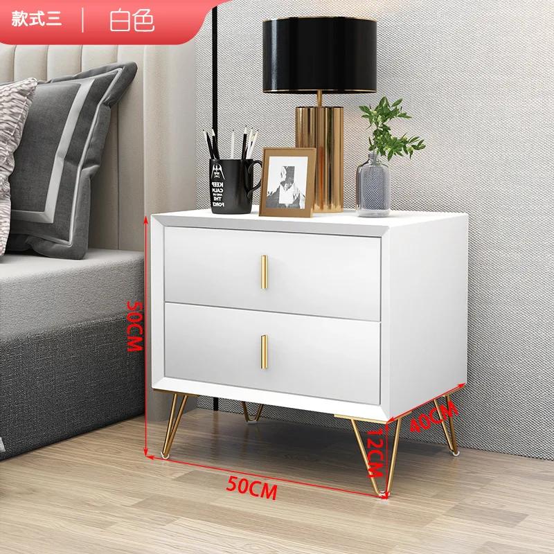 Light Luxury Italian Wooden Nightstand - Modern Drawer Chest for Bedroom Storage