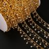1M Copper Chain with Rhinestone Beads Pendant Diy Bracelet Necklace for Jewelry Making Supplies Headwear Hair Accessories Chain
