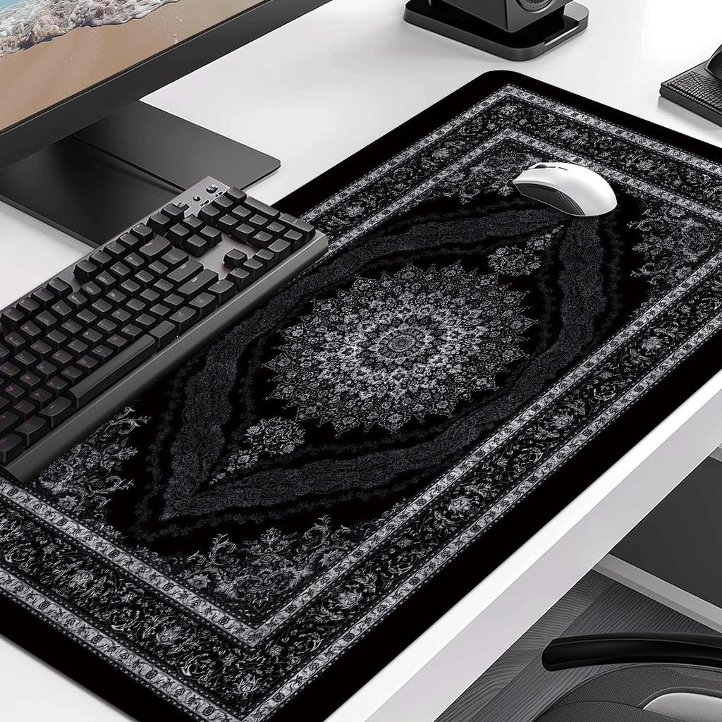 Dark Persian Pattern Mouse Pad Playmat Office Game Table Mats Xxl Rubber AntiSlip Gaming Keyboard Mousepads Long Desk Pads
