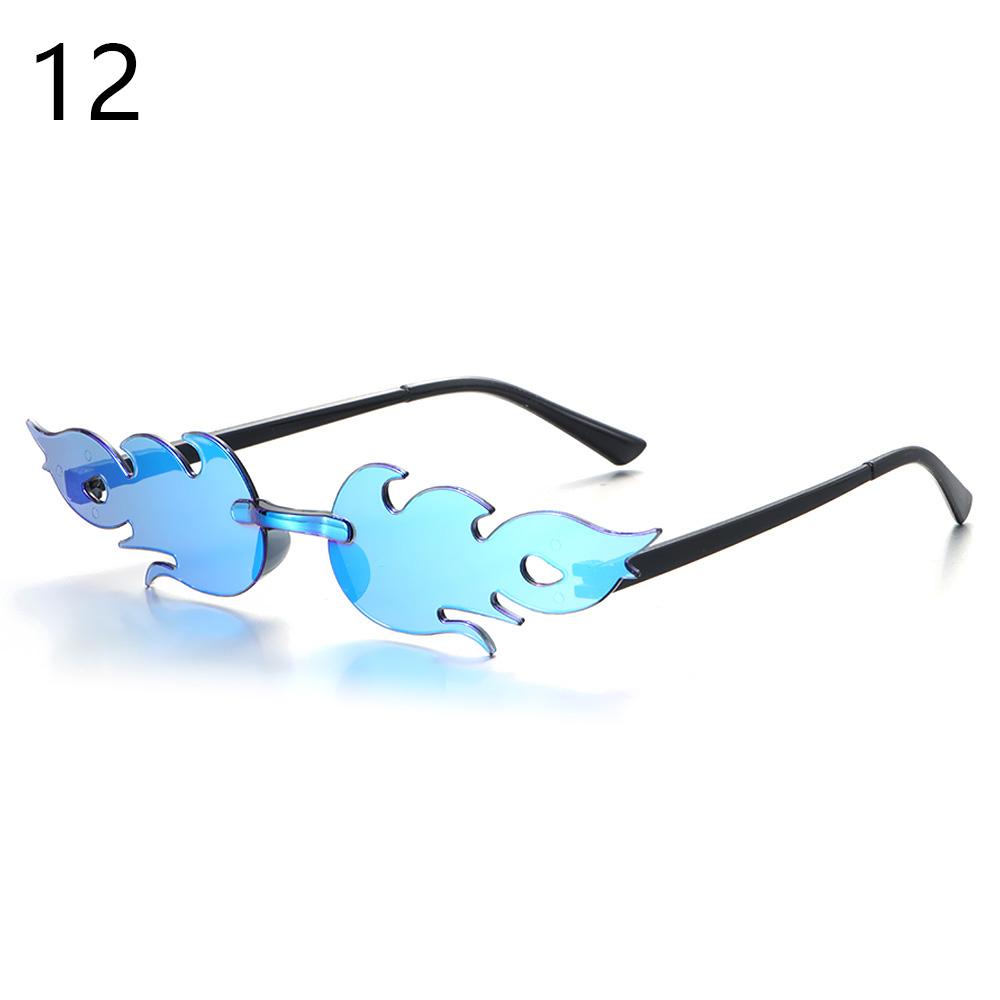 Novel Maple Leaf Shape Sunglasses for Women Metal Rimless Sun Glasses Retro Party Decorative Unique Street Catwalk Prom Eyewear