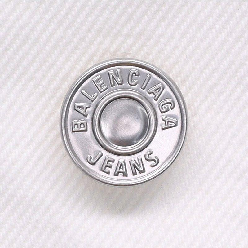 Balenciaga Men's Embroidered Logo Japanese Denim Jacket 571322TDW049765