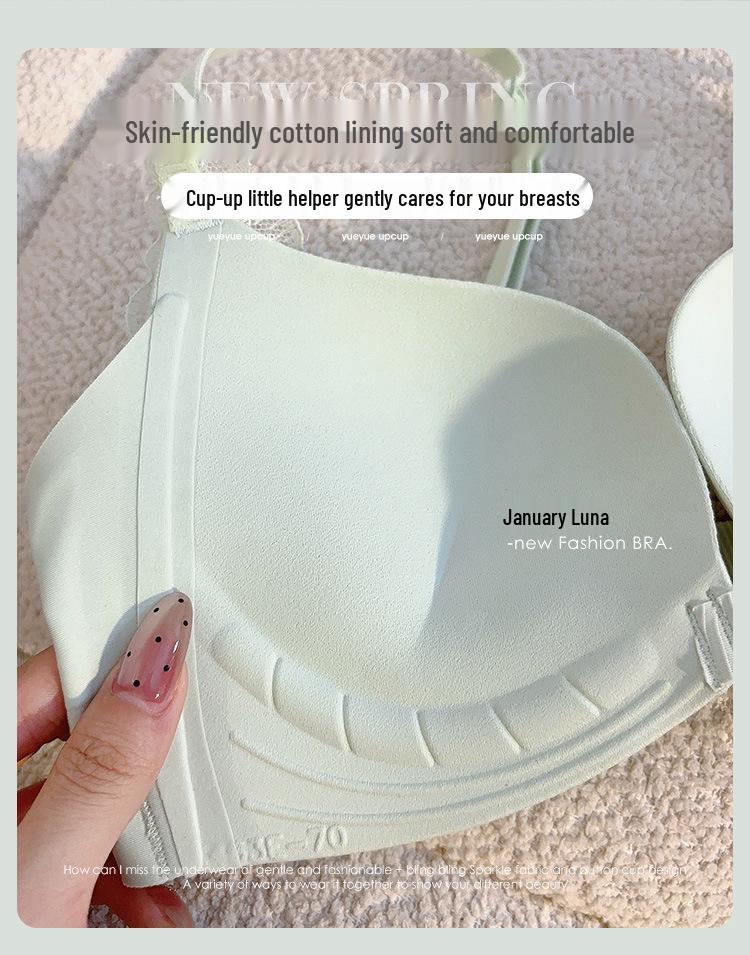 Lace Front-Closure Push-Up Bra for Small Chests – Comfortable, Sexy, Anti-Sagging with Side Support and Beautiful Back Design