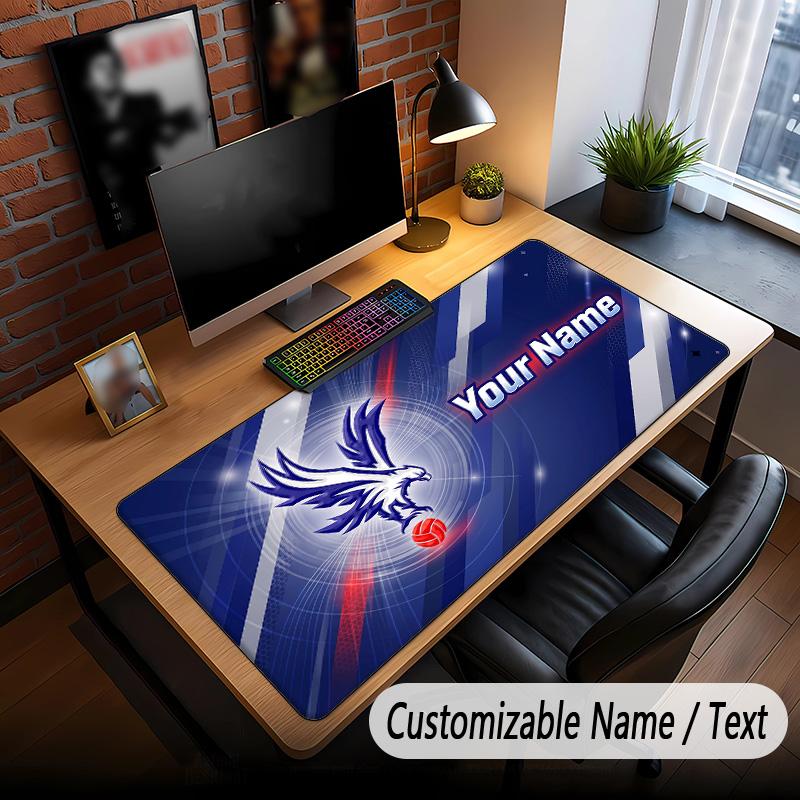 Large Mouse Pad Crystal Palace Print Custom Name Text Desk Mat for Office Gaming