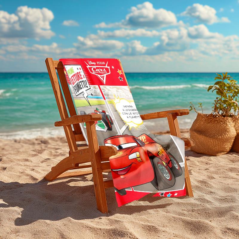 1pc Cars Adventures Beach Towel, Highly Absorbent, Soft Comfortable, Yoga, Swimming, Fitness, Camping, Beach Activities. B730029