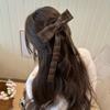 Elegant Plaid Ribbon Bow Hairpins Women Girls Hair Clips Claw Barrettes Accessories Hairclip Headdress Headwear Ornament