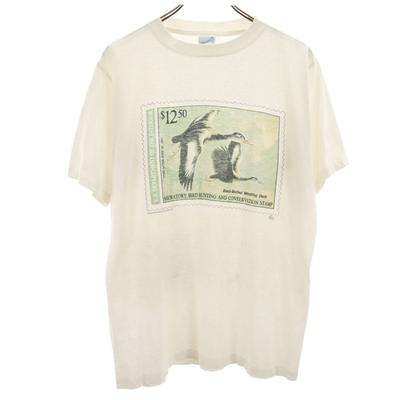 AIORE 90s Made In USA Old Short Sleeve T-shirt L White Single Stitch Men's Used