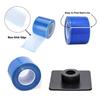 Blue Barrier Film Roll (1200 Sheets) Adhesive Tape for Dental, Tattoo, Makeup - Polyethylene, 4'' X 6''