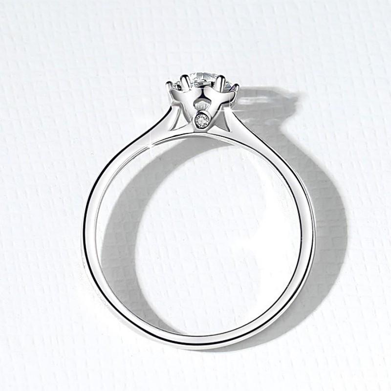 1 Carat Asscher Cut Moissanite Ring For Women, Light Luxury With A High-end Feel, S925 Silver Simple Closed Ring Gift For Women