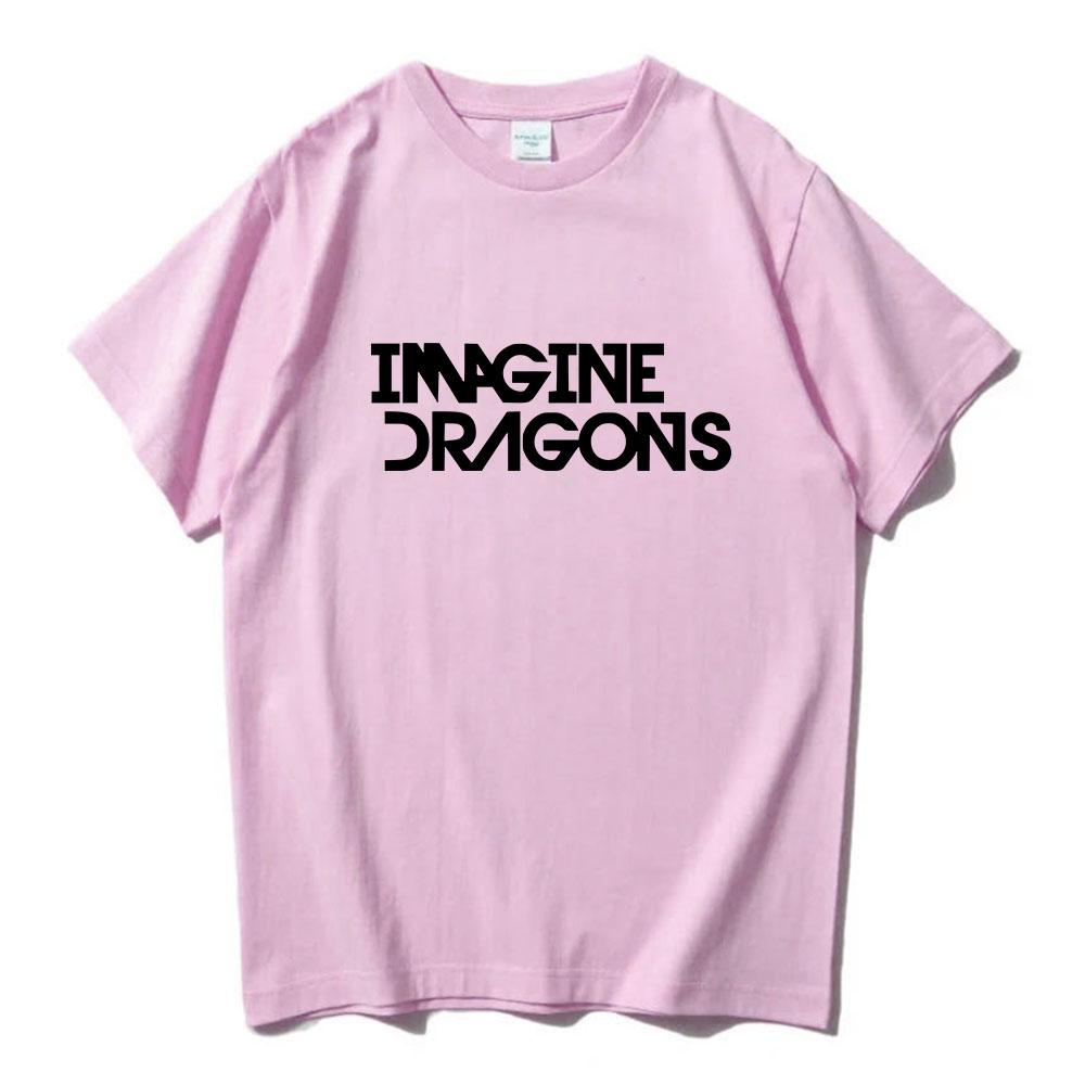 Imagine-Dragons Loom World Tour T-shirt Letter Graphic Printing Tee-shirt Streetwear Hip Hop Men Women Cotton Tshirts Harajuku