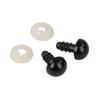 Plastic Safety Eyes - RAYHER - 8mm - Black - Pack of 10 with Washers