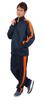 Stayland Langarm Shadow Stripe Trainingsanzug Set mit Seitenstreifen und Taschen mit Orange Größe Herren (Marineblau gestreift, 5L)