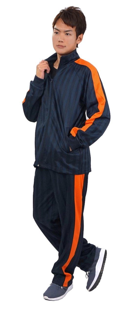 

Спортивный костюм Stayland с длинными рукавами и теневой полоской, с боковыми полосками и карманами, оранжевый, мужской (Темно-синяя полоска, 5 л)