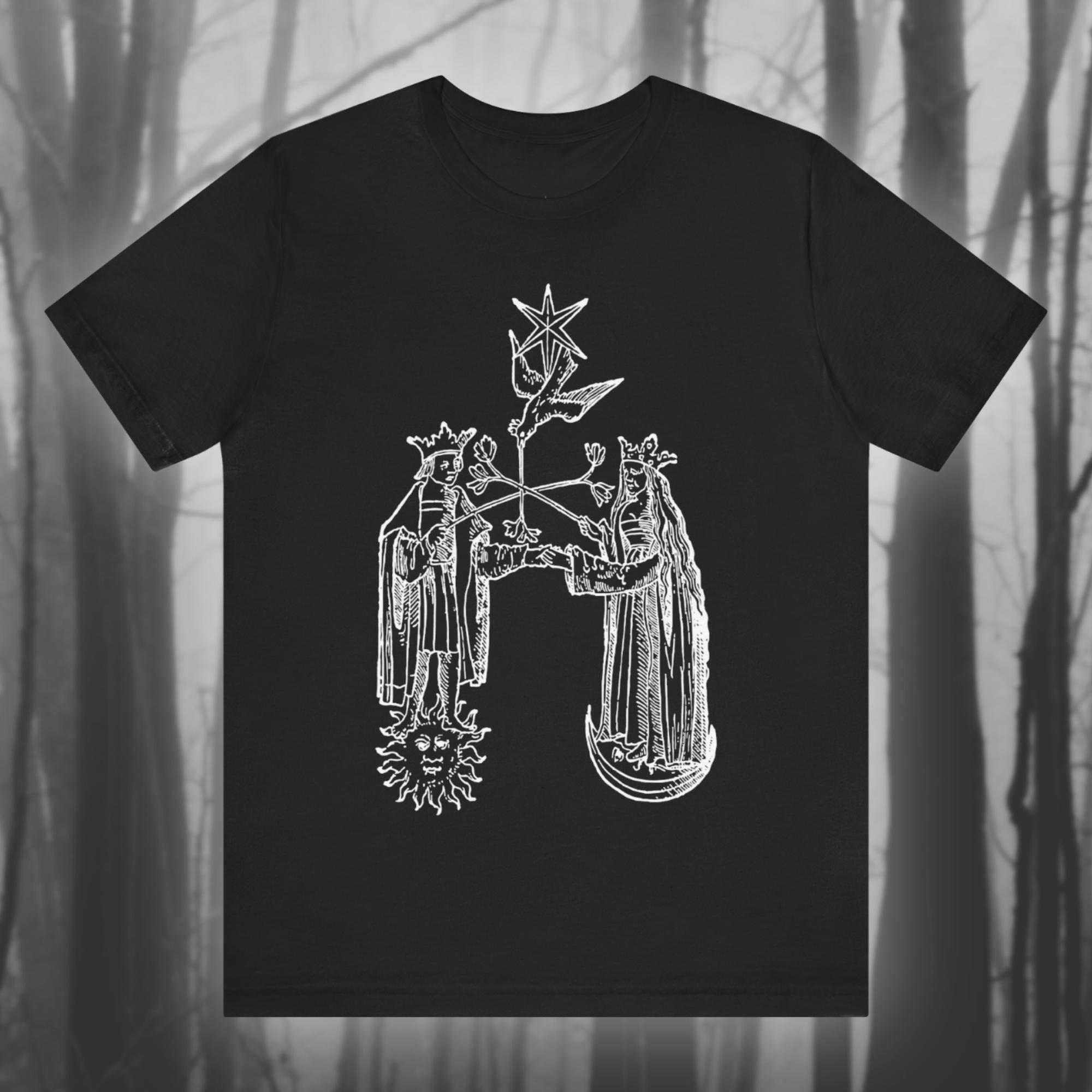 HOT SALE Rose Palace Philosophy Vintage Art T-shirt Mystery Mystery Art T-shirt, Sealed Magic T-shirt Alchemy Unisex T-shirt 4XL