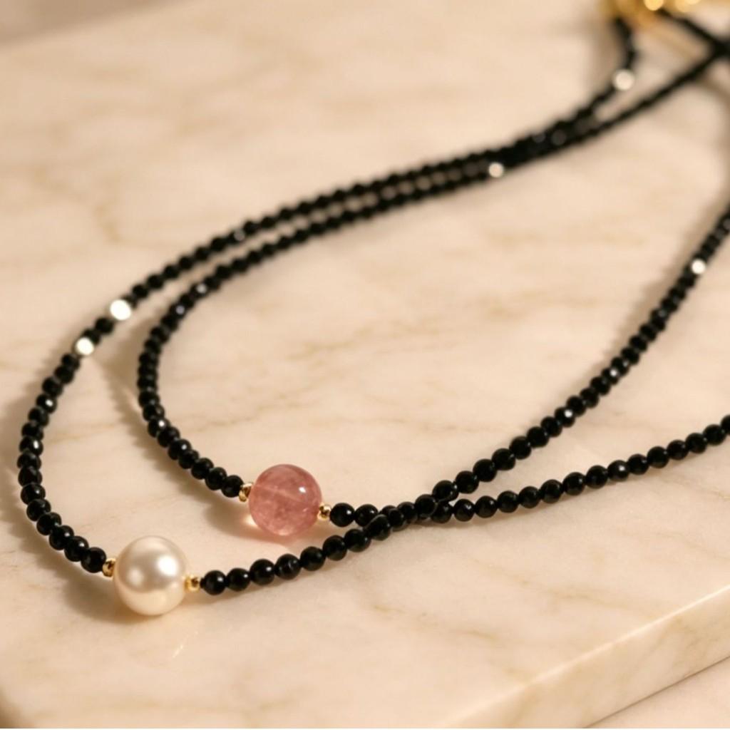 High-End Freshwater Pearl Black Choker Necklace for Women - New Trendy Design Clavicle Chain