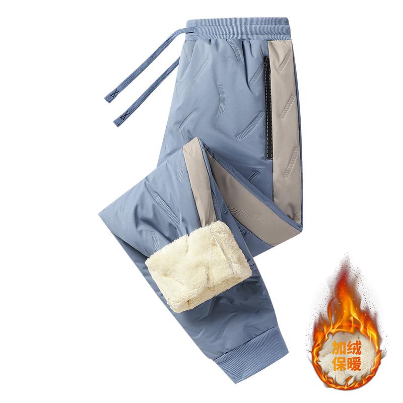 Elastic High Waist Solid Color Loose Sports Casual Pants Men's Tying Trousers