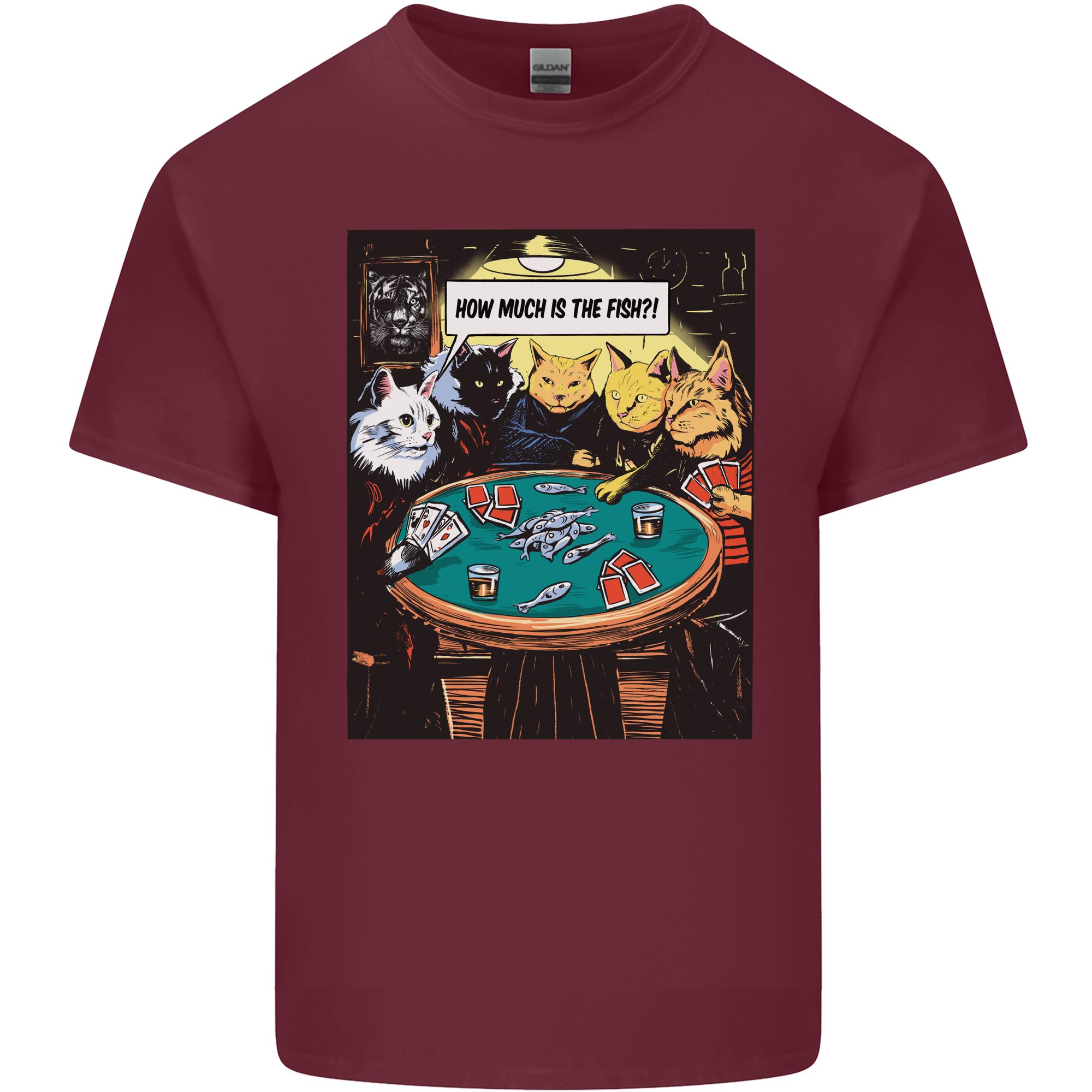 Funny Cat Poker How Much Is The Fish Unisexs Light Cotton Tshirt S
