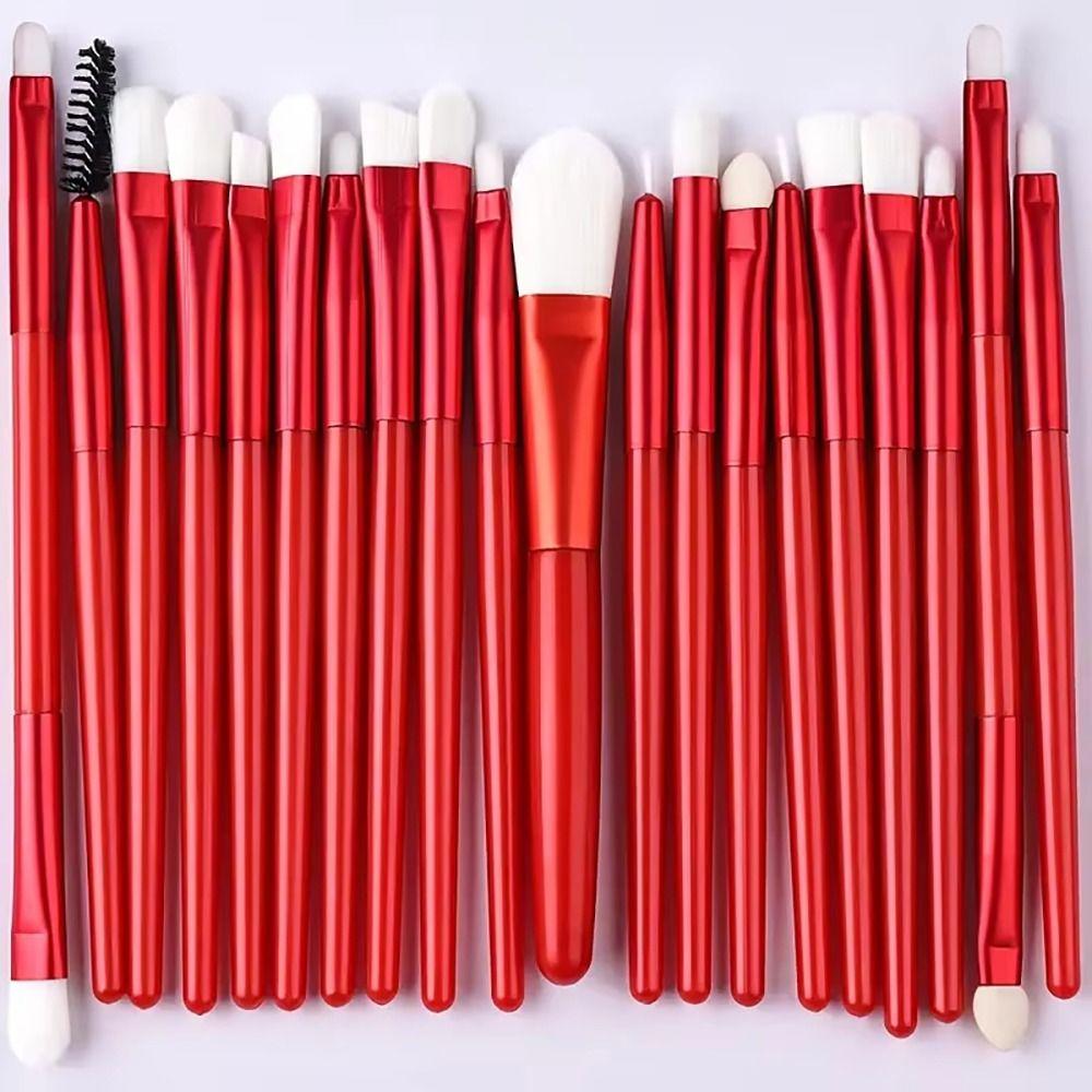 20Pcs/Set Cosmetic Foundation Makeup Brush Set Soft Fluffy Cosmetic Brushes Kit for Cheeks Eye