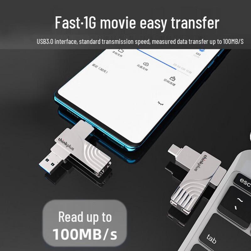 Lenovo Thinkplus Dual-Interface USB 3.0 & Type-C Flash Drive