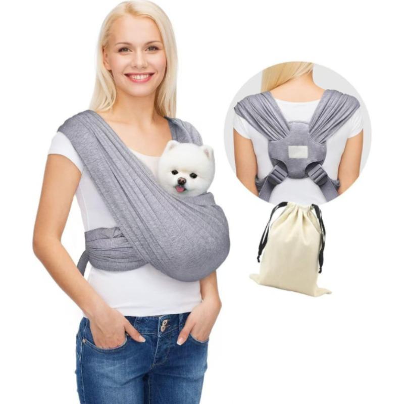

Dog Carrier for Small pet Front Facing Carrier Sling Hands Free Cat /Adjustable/Breathable/Pet Carrier Bag/Comfortable/slings one size серый