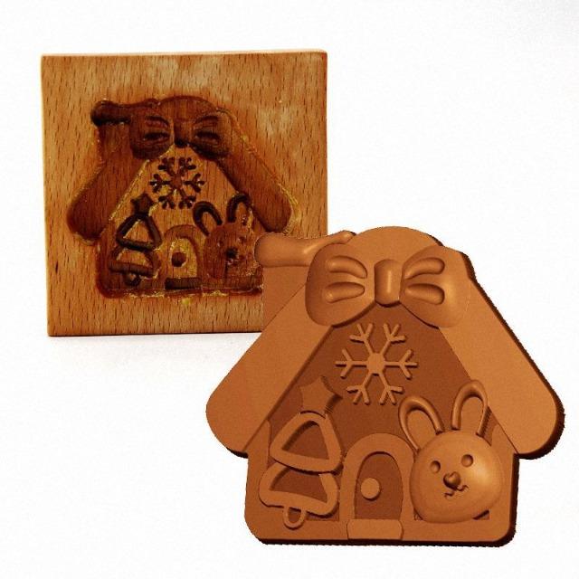 Langlebige 3D-Keksausstecher aus Holz - Präge-Backwerkzeuge Keksstempel für Lebkuchen Tier Festgeschenke