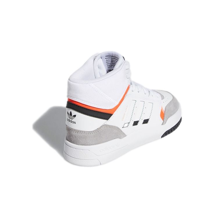 Adidas Originals Drop Step J Comfortable Casual High-Top Kids Skate Shoes Kids Sneakers White Gray EE8755