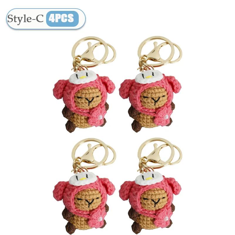 1-10PCS Capybara Crochet Doll Ornament Crochet Positive Energy Dolls Handmade Toy Desk Office Room Decoration Christmas Gifts