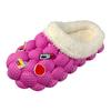Fashionable And Warm Home Men And Women Couple Cotton Slippers Non Slip Flower Decoration Thick Sole Crock Slippers for Women