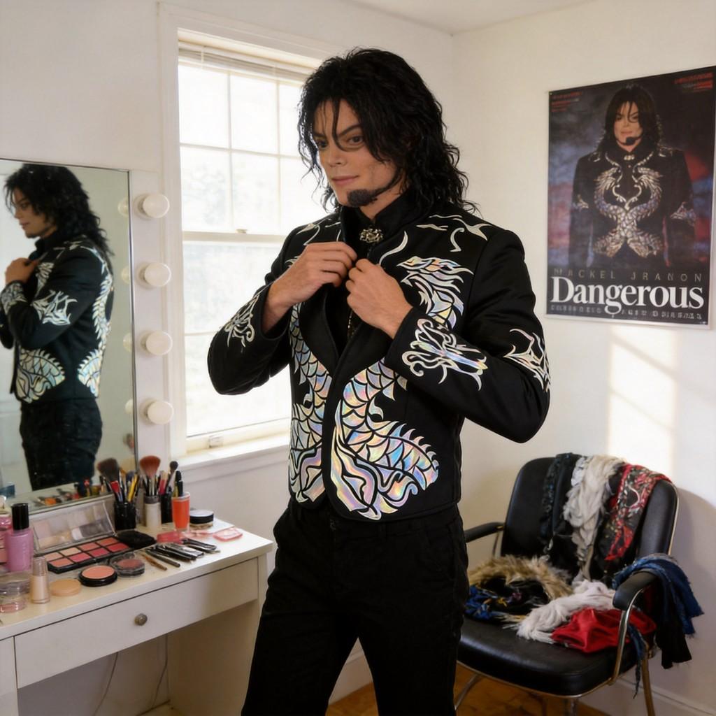 Michael Jackson Cosplay Costume With Polyester Fabric For Stage Performances